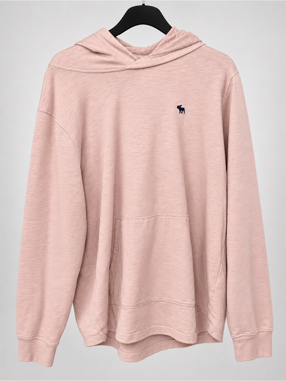 Abercrombie & Fitch Men’s Pink Pullover Hoodie Moose Logo XL